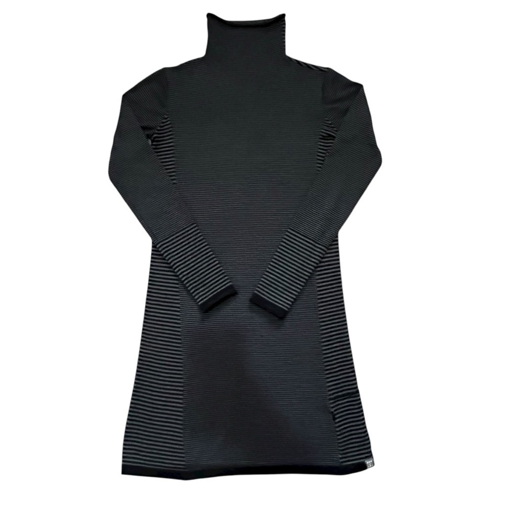 Title Nine Waybetta Gray Black Striped Sweater Dress XS Athleisure Style 140978